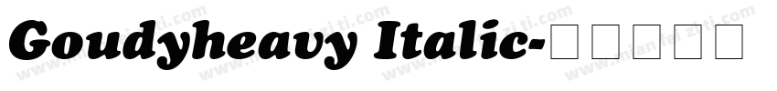 Goudyheavy Italic字体转换